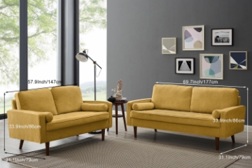 Picture of FAVERSHAM 3+2 Sofa Range (Goldenrod) - Final sale 