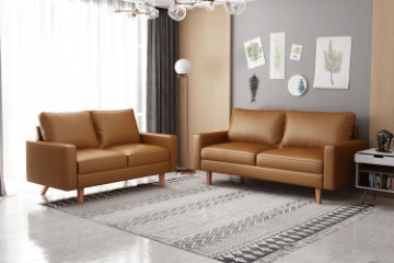 Picture of MAC Leather 3+2 Sofa Range (Brown)