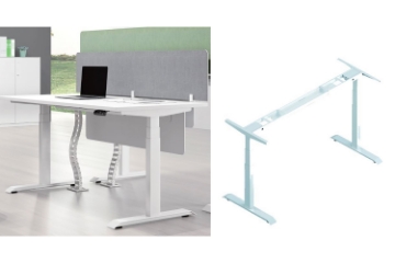 Picture of UP1 Straight Adjustable Desk Frame (White/Black)