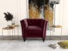 Picture of JERILYN Chesterfield Flared Arm Velvet Sofa Range (Burgundy)