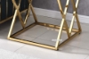 Picture of DIAMOND 55 Glass Top Side Table (Golden Stainless Steel Frame)