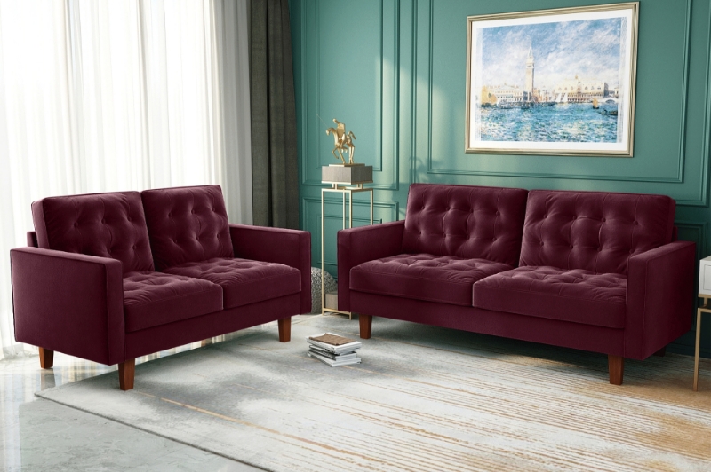 Picture of MILIOU 3+2 Sofa Range (Burgundy) - Final sale