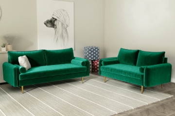 Picture of MARYJANET Velvet Sofa Range (Green)
