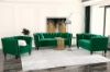 Picture of JERILYN Chesterfield Flared Arm Velvet Sofa Range (Green)