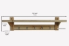 Picture of AMY Wall Shelf with Hooks (29"x7"x4.7")