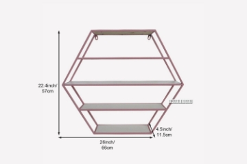 Picture of SCANDI Hexagon Wall Shelf (26" x 22.5")