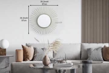 Picture of SUNBURST Steel Wall Mirror (97cm x 97cm)
