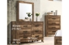 Picture of DERICK 6-Drawer Dresser with Mirror (Dark Brown)
