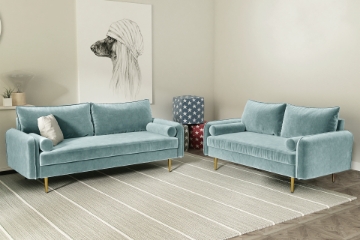 Picture of MARYJANET Velvet Sofa Range (Light Grayish Cyan) - Final sale