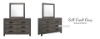 Picture of GLYNDON 6-Drawer Dresser with Mirror (Grey)