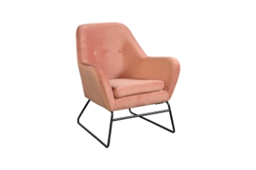 Picture of EUGEN Sleigh Velvet Armchair (Pink)