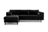 Picture of FAVERSHAM Velvet Sectional Sofa (Black)