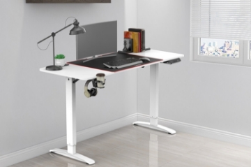 Picture of MATRIX Electric Height Adjustable 55"x24" Stand Up Desk (White)