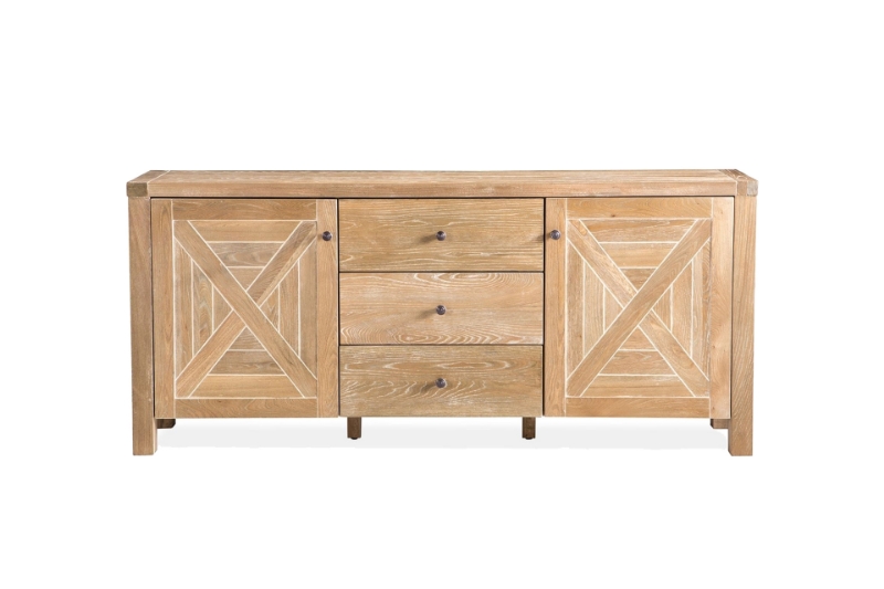 Picture of CORSICA 2 DOOR 3 DRW Oak Veneer Buffet (Natural Wash)