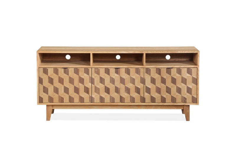 Picture of ESCHER 3 Door Solid Wood TV Stand/Buffet (Natural)