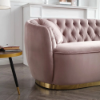 Picture of HAGEN Chesterfield Suede Tufted Sofa Set (Pink)