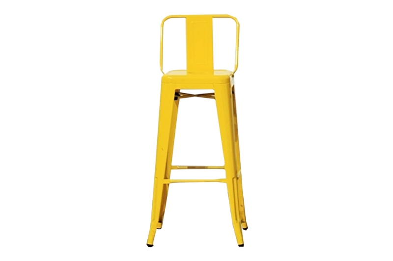 Picture of TOLIX Replica Bar Stool Seat H76 with Back - Yellow