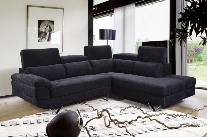 Picture of Bronte Sectional Sofa *Black - Right
