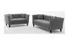 Picture of JERILYN Chesterfield Flared Arm Velvet Sofa Range (Gray)
