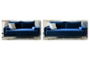 Picture of MARYJANET Velvet Sofa Range (Space Blue) - Loveseat + Sofa Set