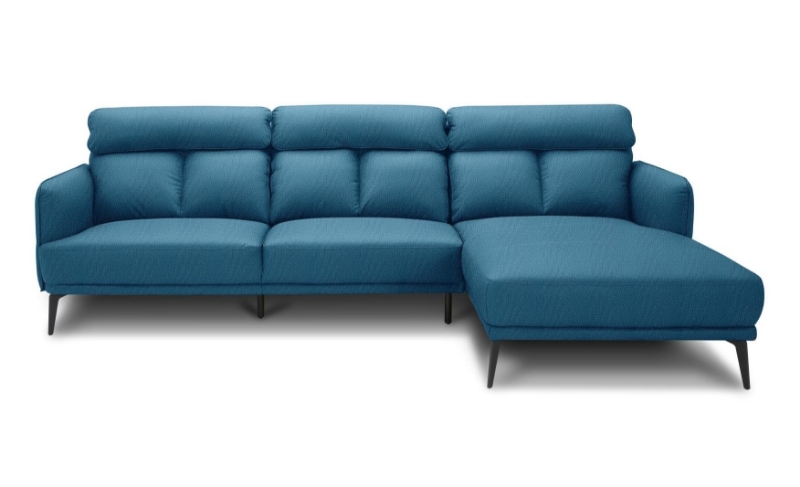 Picture of Sikora Fabric Sectional Sofa (Blue) - Right