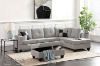 Picture of ADISEN Sectional Sofa with Ottoman (Light Grey)