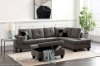 Picture of ADISEN Sectional Sofa with Ottoman (Dark Grey)