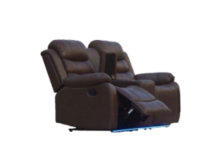 Picture of TANIA Reclining Sofa with LED Light - 2 Seaters (2RR + Cup Holders + Storage)