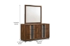 Picture of SANDRA 6-Drawer Dresser with Mirror (Walnut Color)