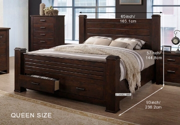Picture of LIMERICK Queen / King  Bed Frame With Storage (Platform Bed Frame)