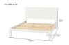 Picture of METRO Solid Pine Wood Eastern Bed Frame in Twin/Double/Queen/Eastern King Size (White)