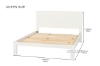 Picture of METRO Solid Pine Wood Eastern Bed Frame in Twin/Double/Queen/King Size (White)