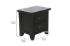 Picture of (Final Sale) CAROL Solid Acacia Nightstand (Black)