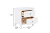 Picture of ELIZABETH 2-Drawer Bedside Table (Matte White)