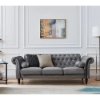 Picture of KENDRA 3+2 Steel Frame Chesterfield Sofa Range (Gray Velvet)