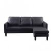Picture of (Final Sale)LUMINA STEEL FRAME REVERSIBLE SECTIONAL SOFA IN BLACK PU