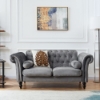 Picture of KENDRA 3+2 Steel Frame Chesterfield Sofa Range (Gray Velvet)