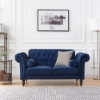 Picture of KENDRA 3+2 Steel Frame Chesterfield Sofa Range (Blue Velvet) - 3+2 Set