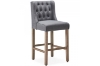 Picture of CALILA Tufted Farmhouse Style Wingback Bar Stools *Set of Two (Grey)