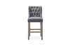 Picture of CALILA Tufted Farmhouse Style Wingback Bar Stools *Set of Two (Grey)