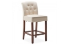 Picture of CALILA Tufted Farmhouse Style Bar Stools (Set of Two) (Beige)