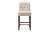 Picture of CALILA Tufted Farmhouse Style Bar Stools (Set of Two) (Beige)