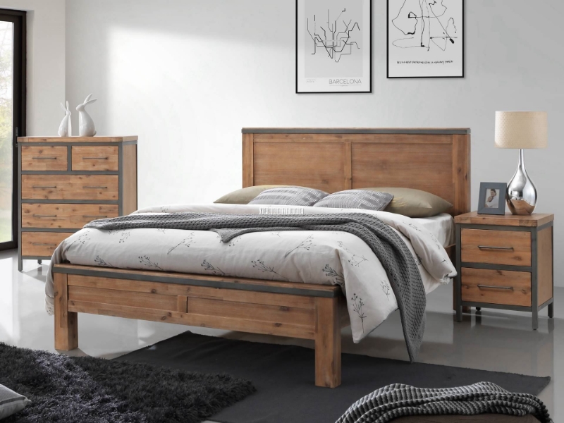 Picture of KANSAS Bed Frame in Queen Size (Acacia Wood)