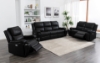 Picture of WORLDFORD Power Motion Reclining Sofa Rang with Cupholders/USB Set (Black)