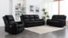 Picture of WORLDFORD Power Motion Reclining Sofa Rang with Cupholders/USB Set (Black)