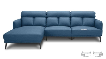 Picture of SIKORA Fabric Sectional Sofa (Blue)