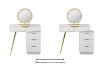 Picture of JASMINE 31.4"- 45.6"Extendable Vanity With Lighted/Adjustable Mirror and Stool