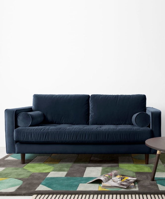Picture of WALLUX  SOFA RANGE--SOFA (NAVY BLUE)
