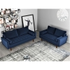 Picture of WALLUX Steel Frame Sofa Range--Sofa + Love Seat ( Blue)