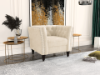 Picture of JERILYN Chesterfield Flared Arm Velvet Chair (BEIGE)